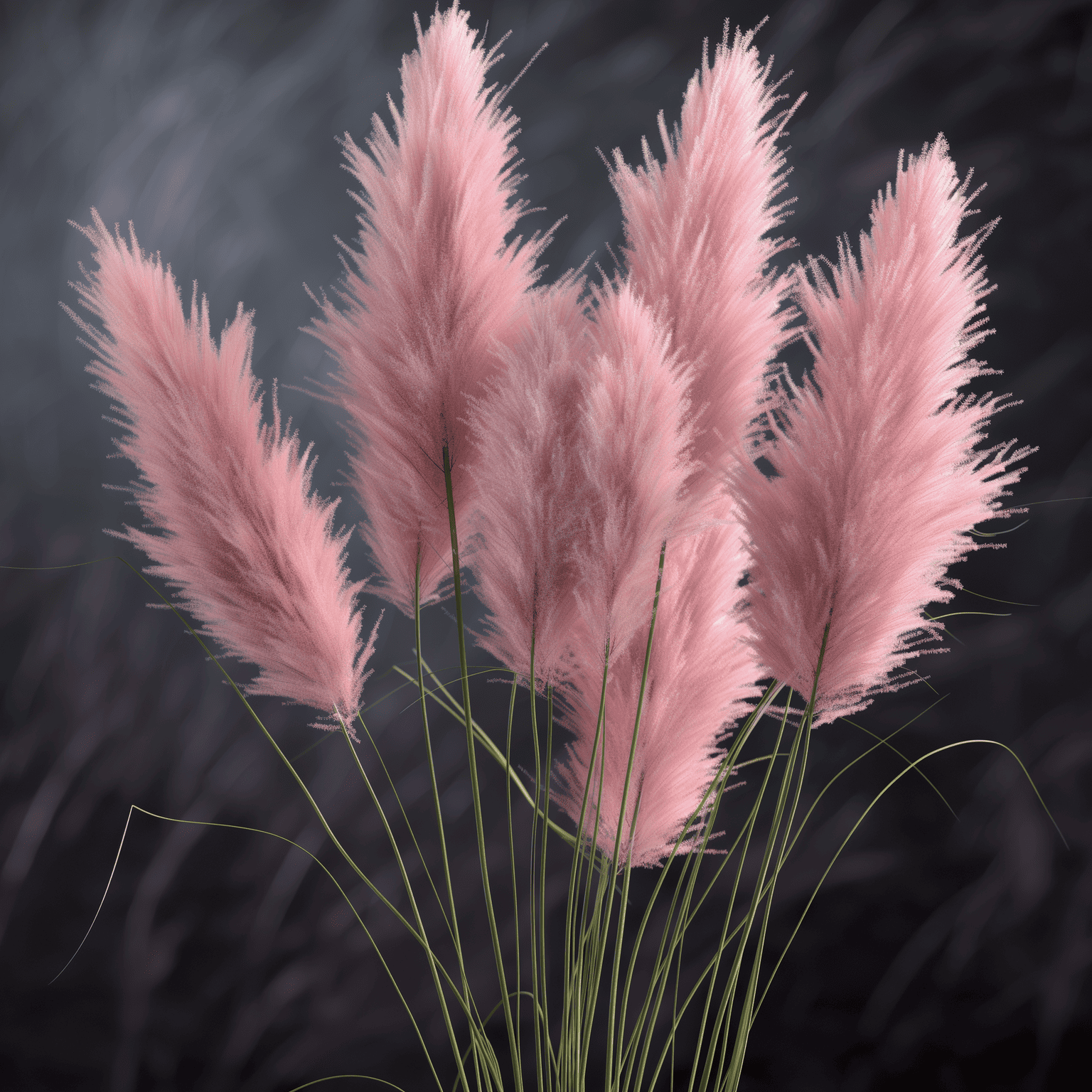 Pink pampass grass